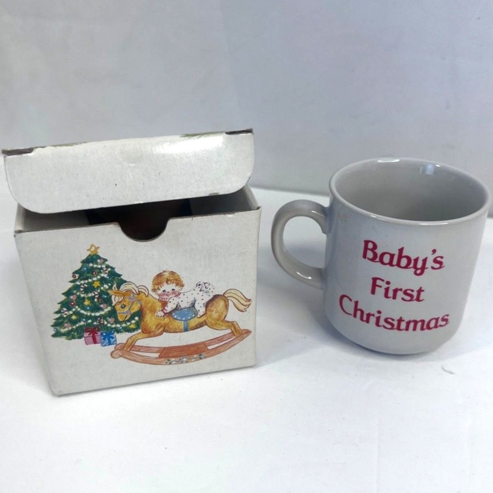 Russ Baby's First Christmas Collectible Mug Rocking Horse VTG--NEW Holiday